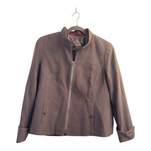 Elegant Brown Women's Suit Jacket